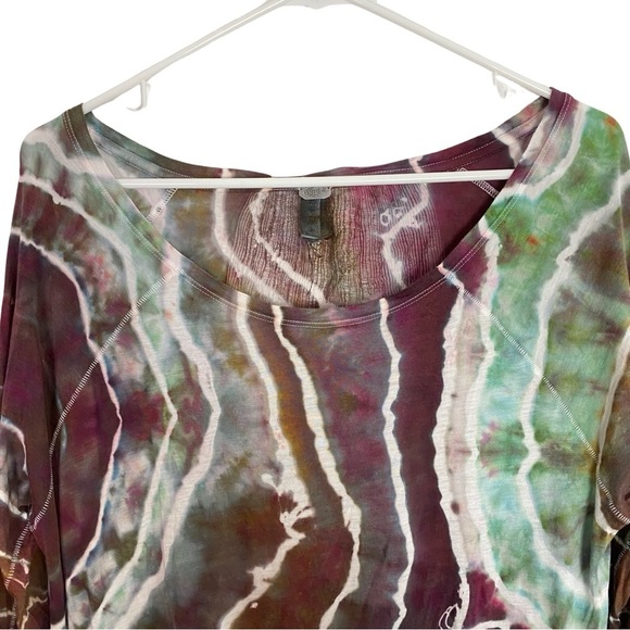 FP Free People We The Free Midi Tunic Dress Womens Small Geode Tie Dye Mesh Back - Picture 4 of 16